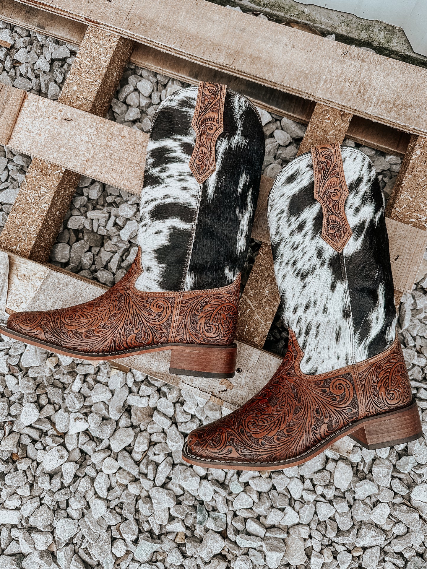 Savanna Cowhide Leather Boots