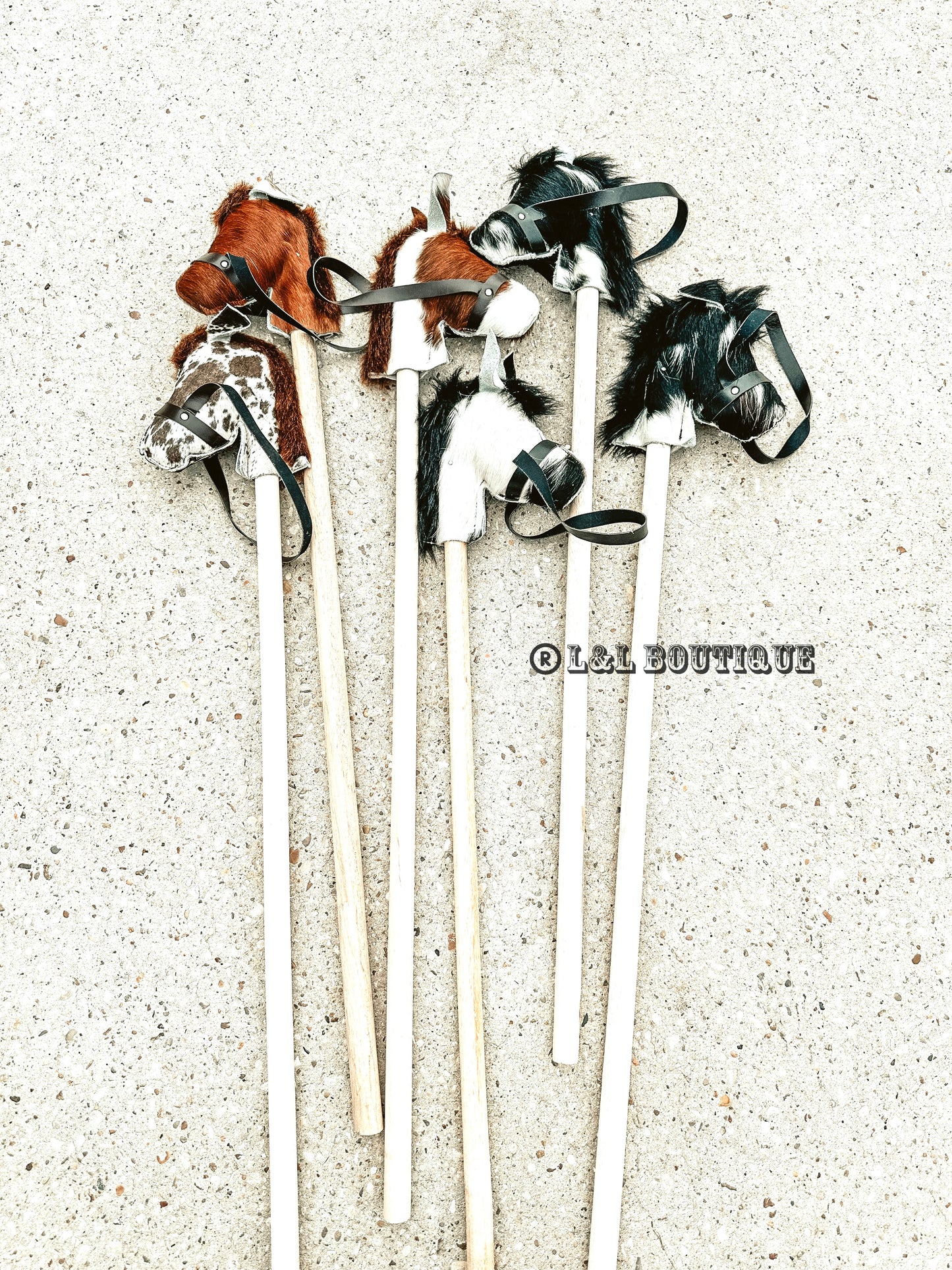 Cowhide Stick Horse