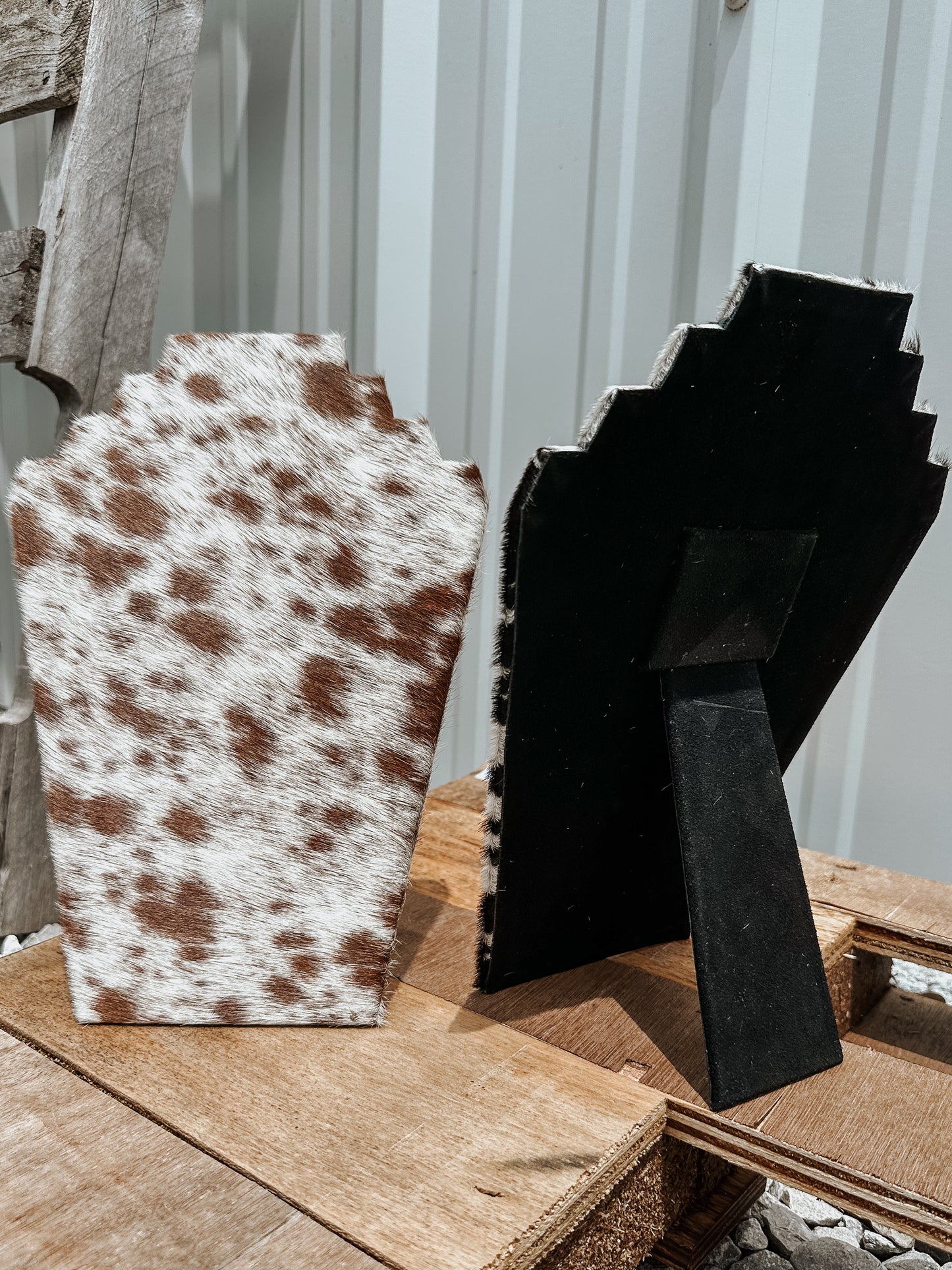 Cowhide Necklace Stand