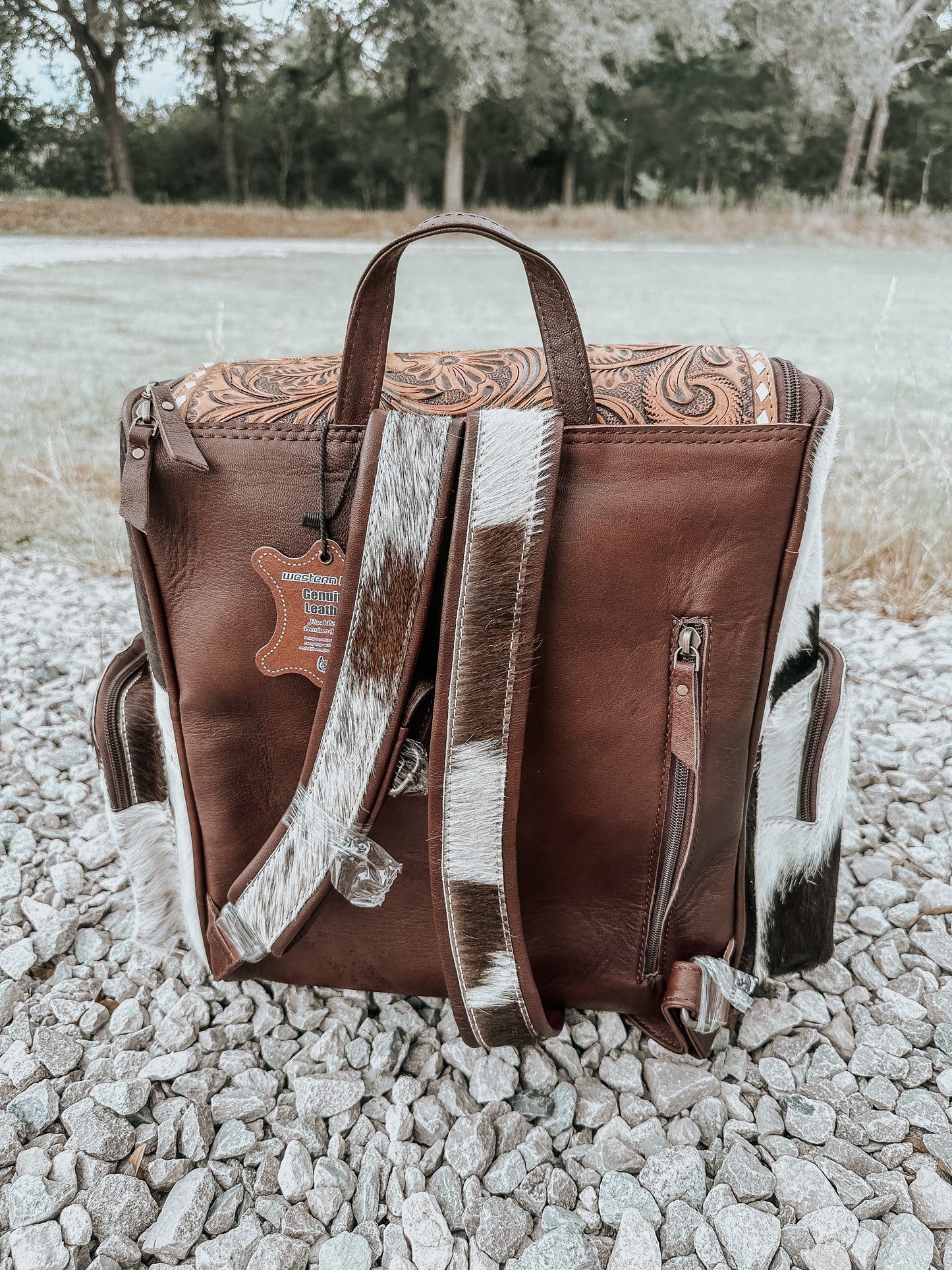 Ride Em’ Bronco Cowhide Leather Backpack