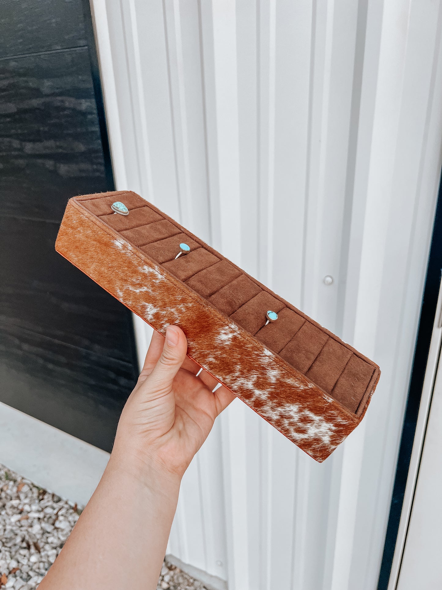 Cowhide Ring Holder