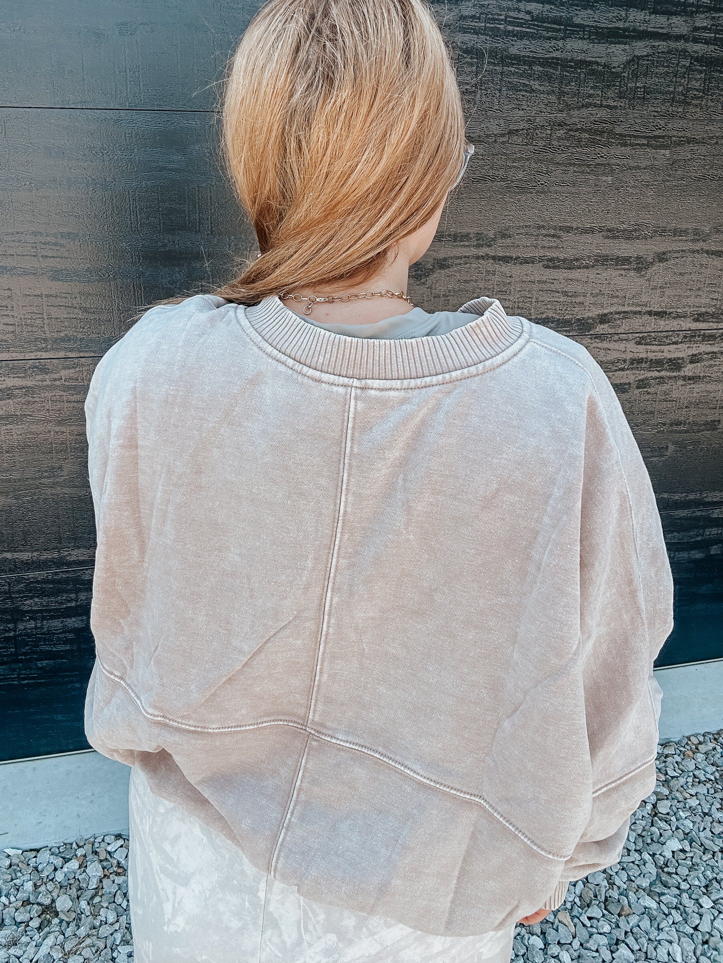 Oversized Zip Up Jacket in Ash Mocha
