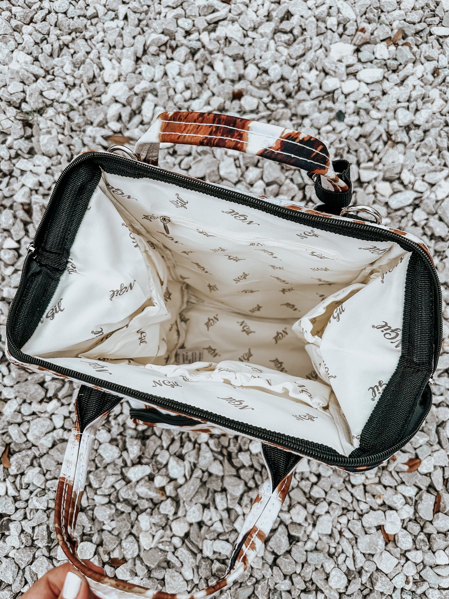 Brown Cow Print Diaper Bag