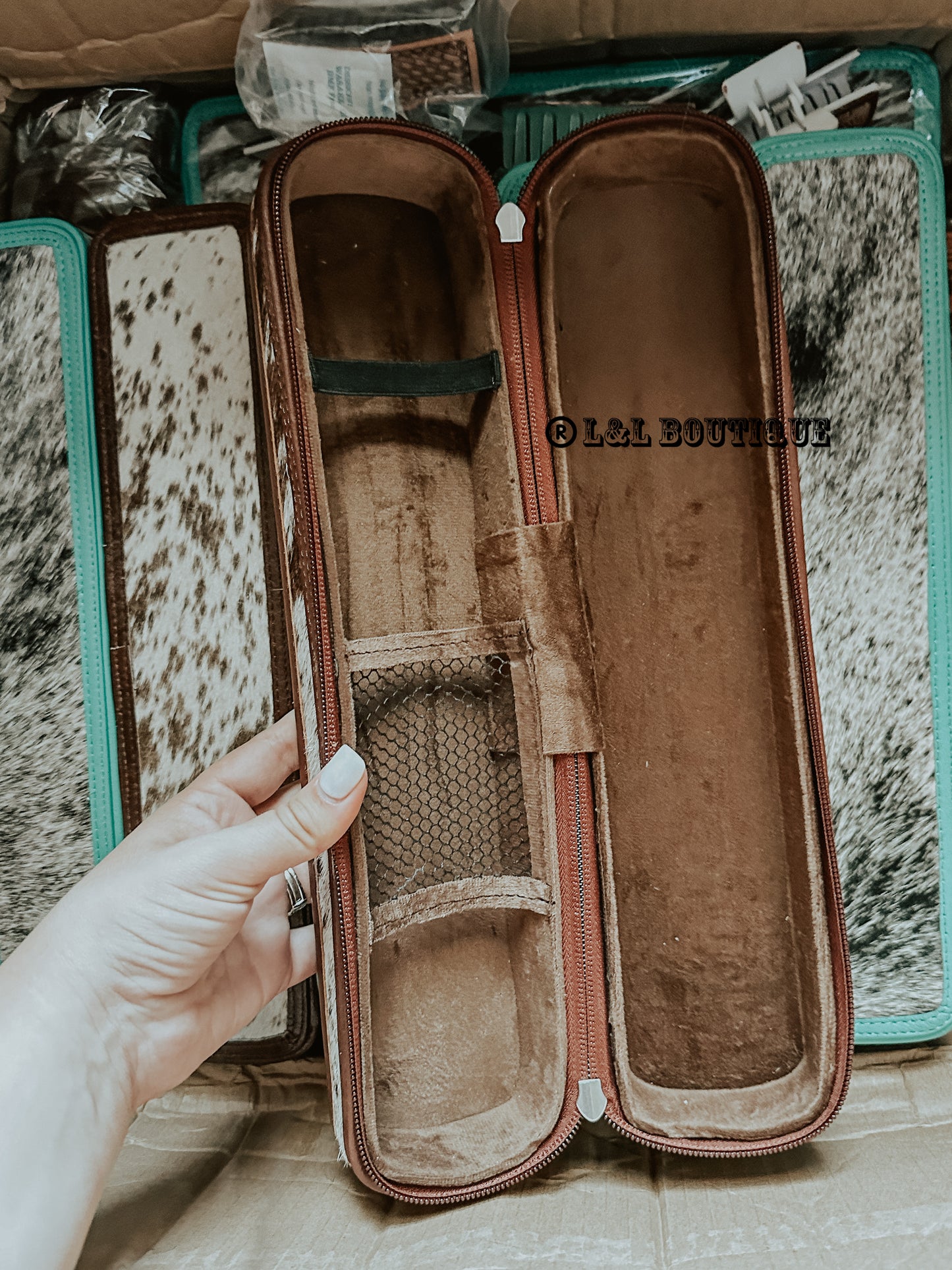 Hot Iron Case Turquoise Cowhide