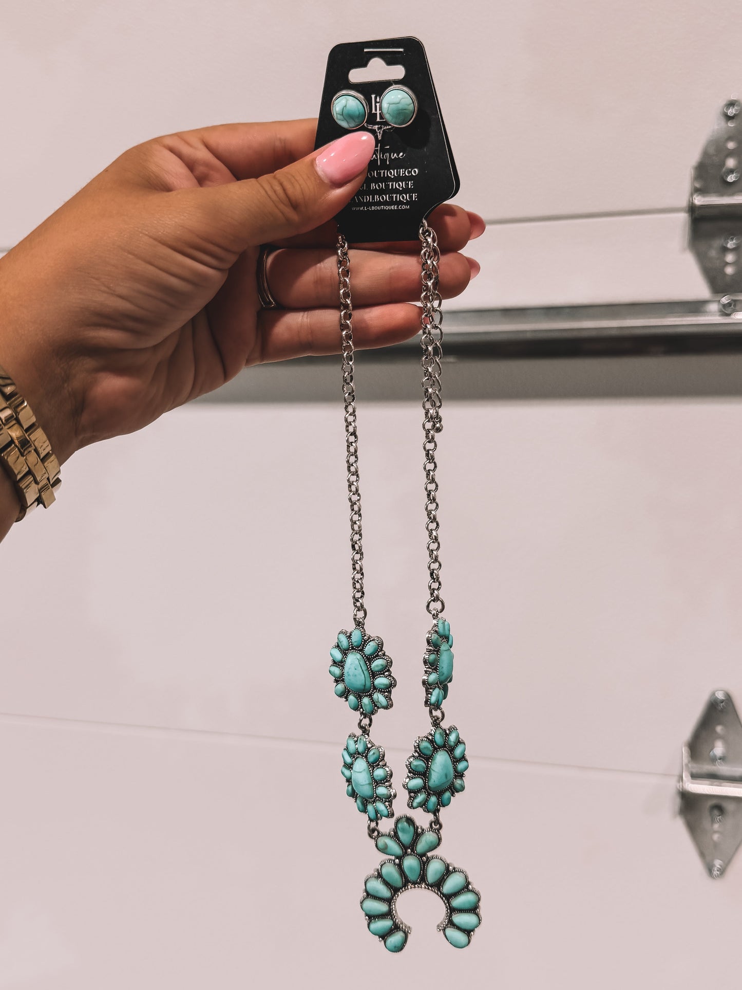 Turquoise Necklace & Earrings Set