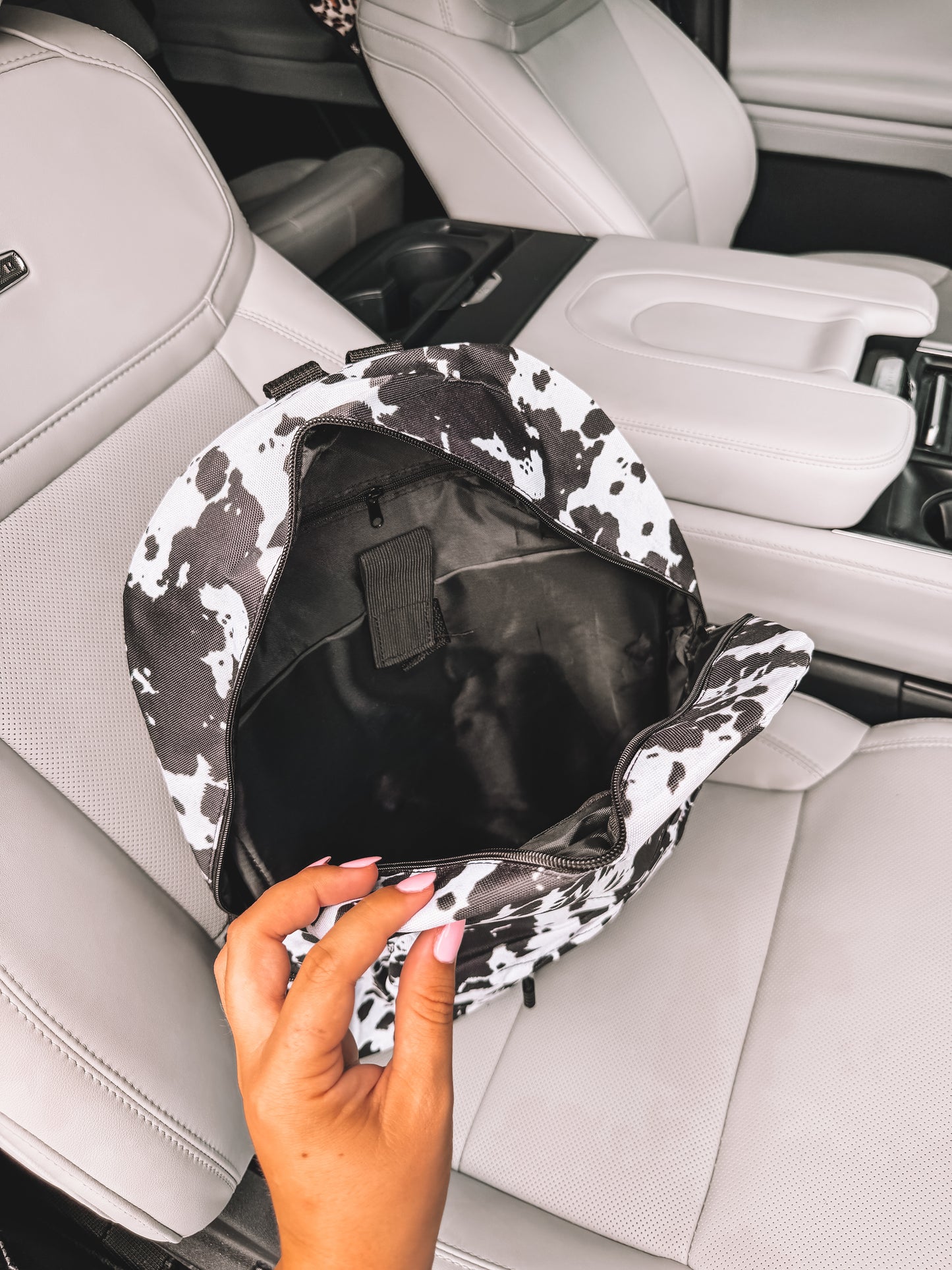 School Backpack - Black Cow