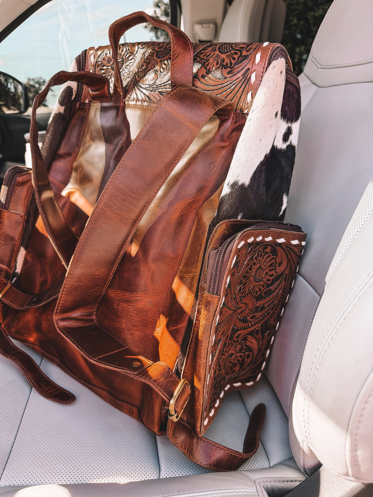 Austin Leather & Cowhide Backpack