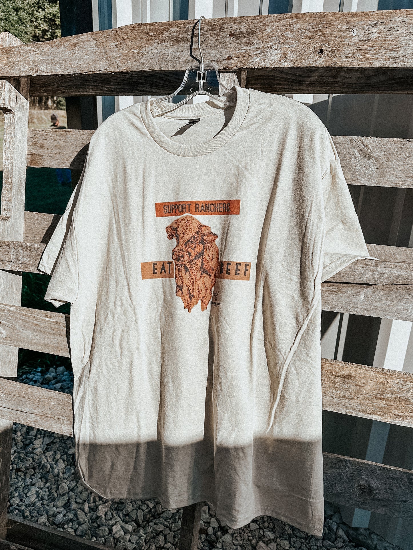 Eat Beef Tshirt in Tan