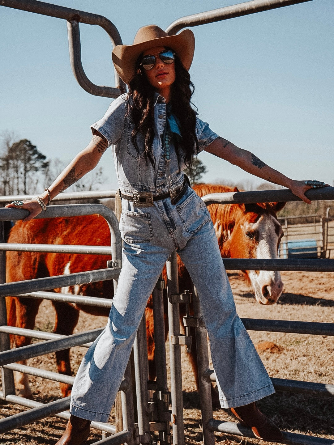 Stone Wash Denim Jumper
