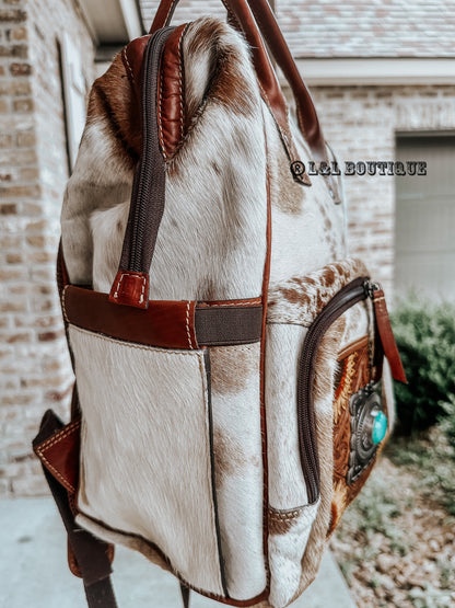 Sunflower Leather Cowhide Diaper Bag