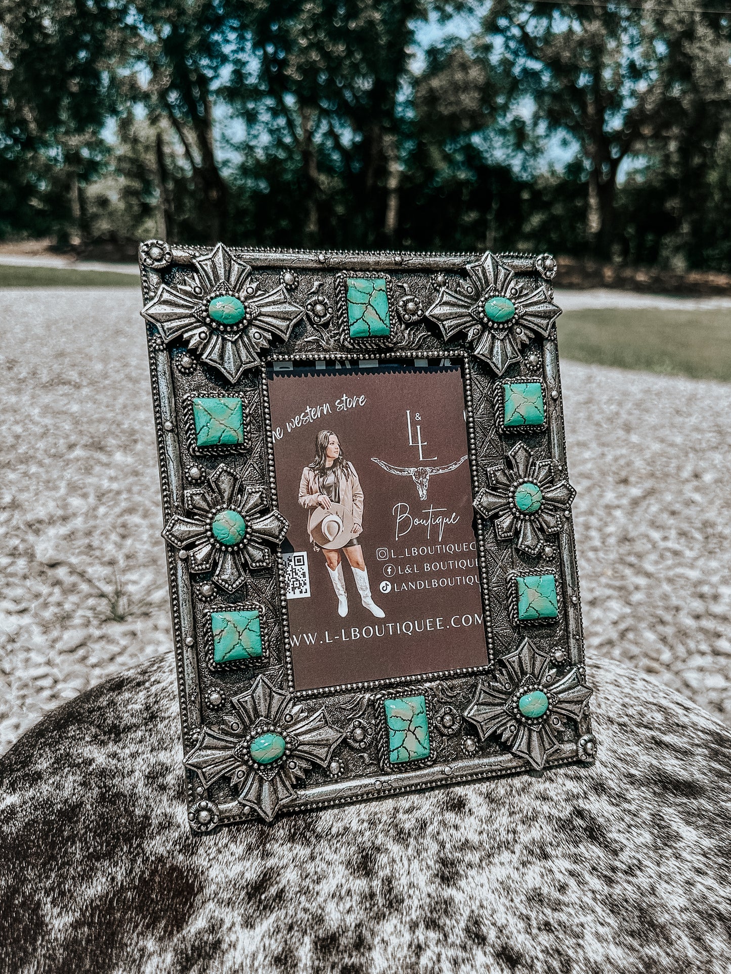 Concho Starred Turquoise Picture Frame