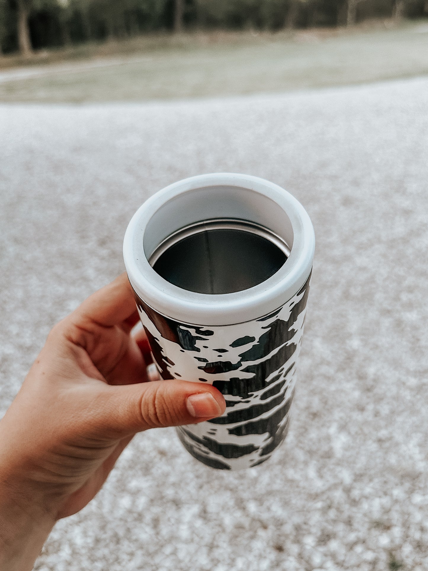 Hard Slim Koozie Cow