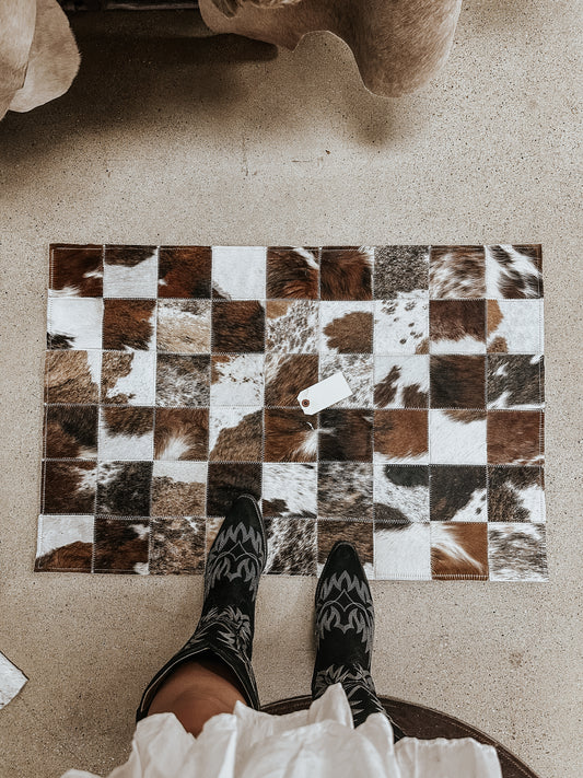 Cowhide Patched Rug