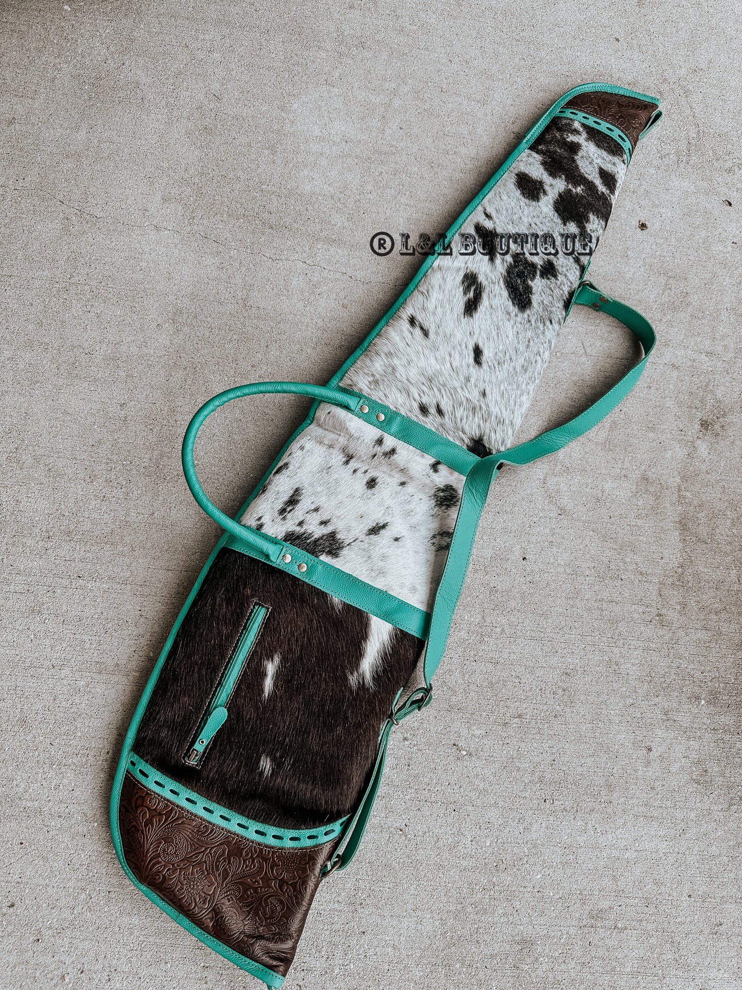 Tilo Turquoise Cowhide Shot Gun Case