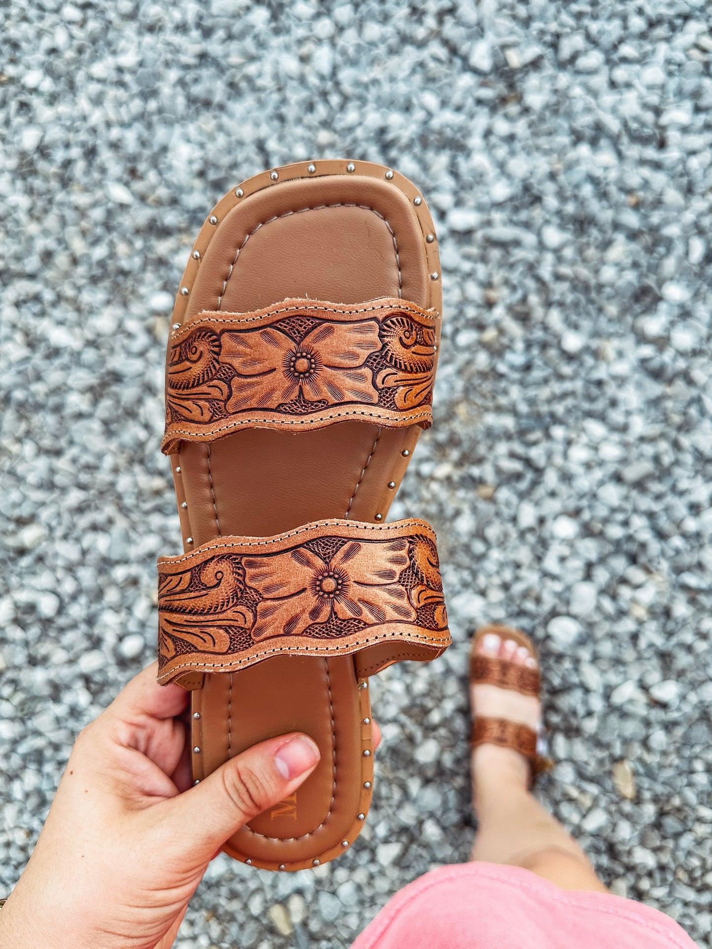 Sante Fe Tooled Leather Sandals