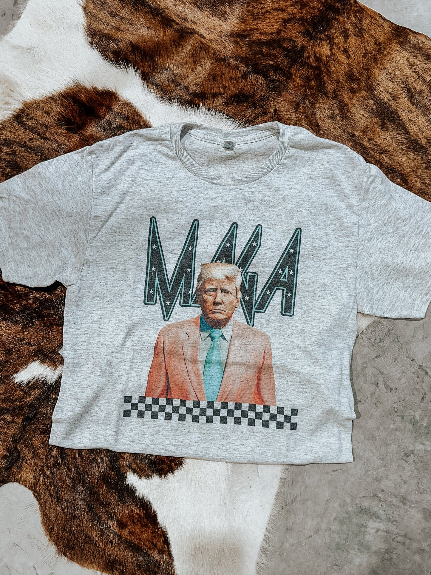 Checkered Maga Tshirt