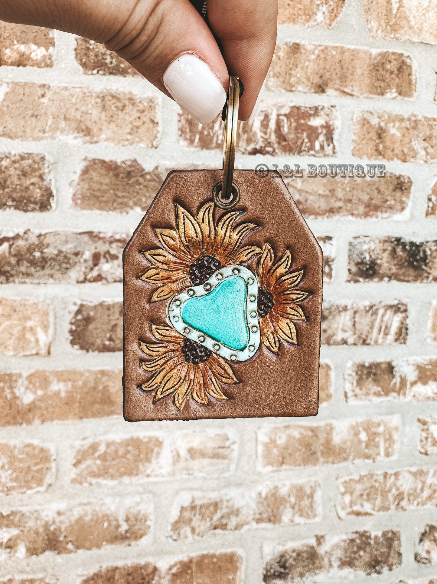 Oasis Leather Keychain