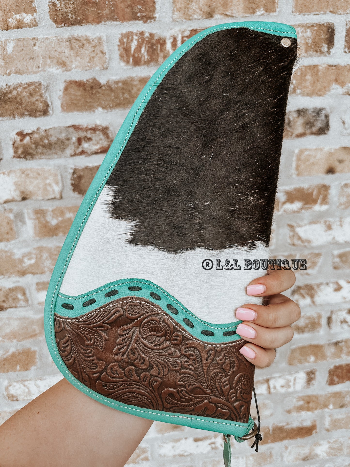 Tilo Turquoise Cowhide Gun Sleeve