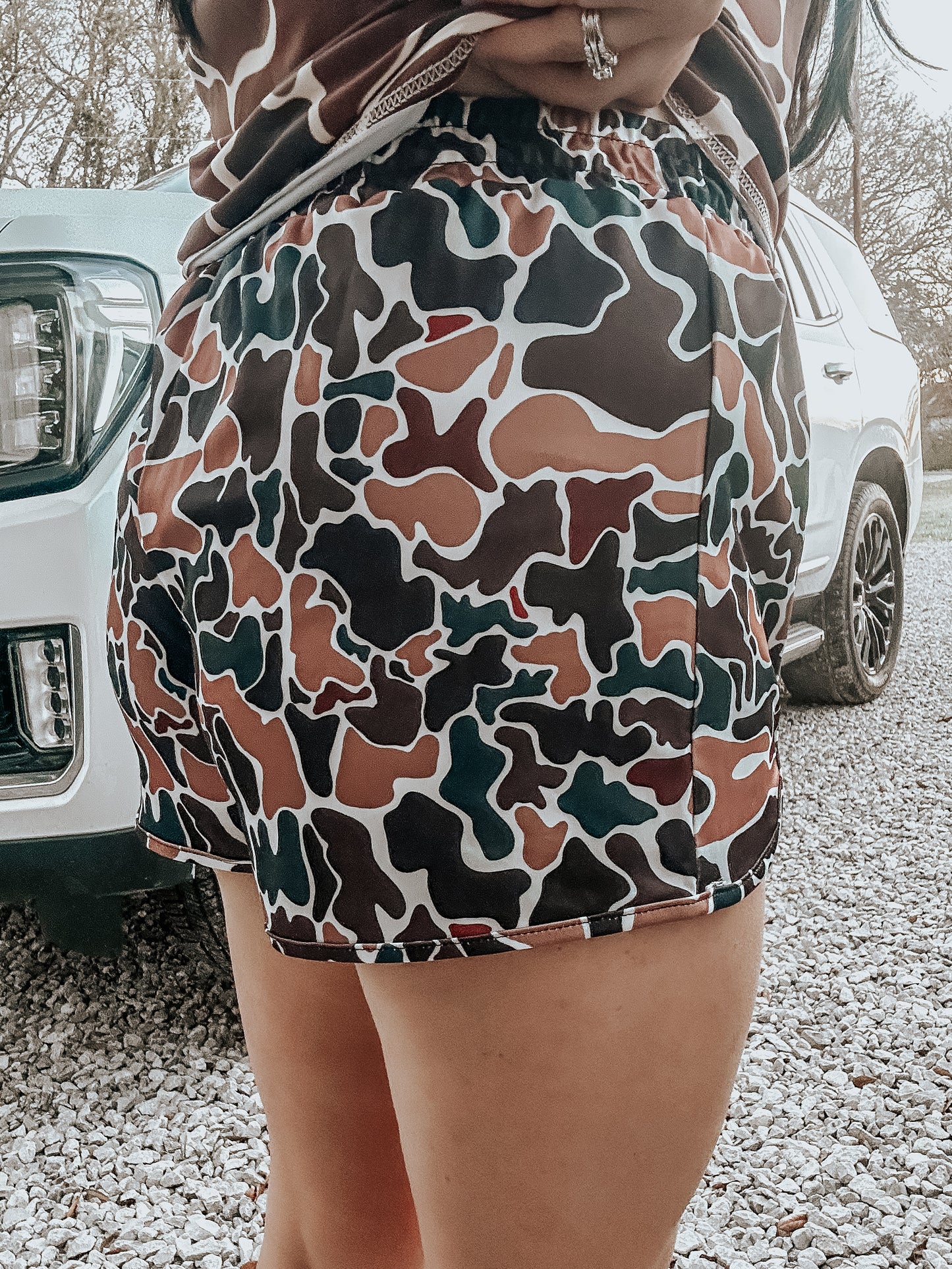 Old School Camo Shorts in Brown