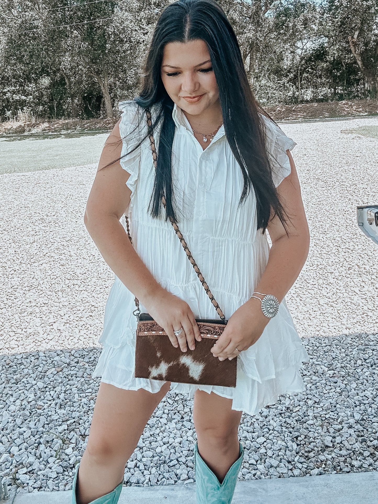 Pleated White Dress Top