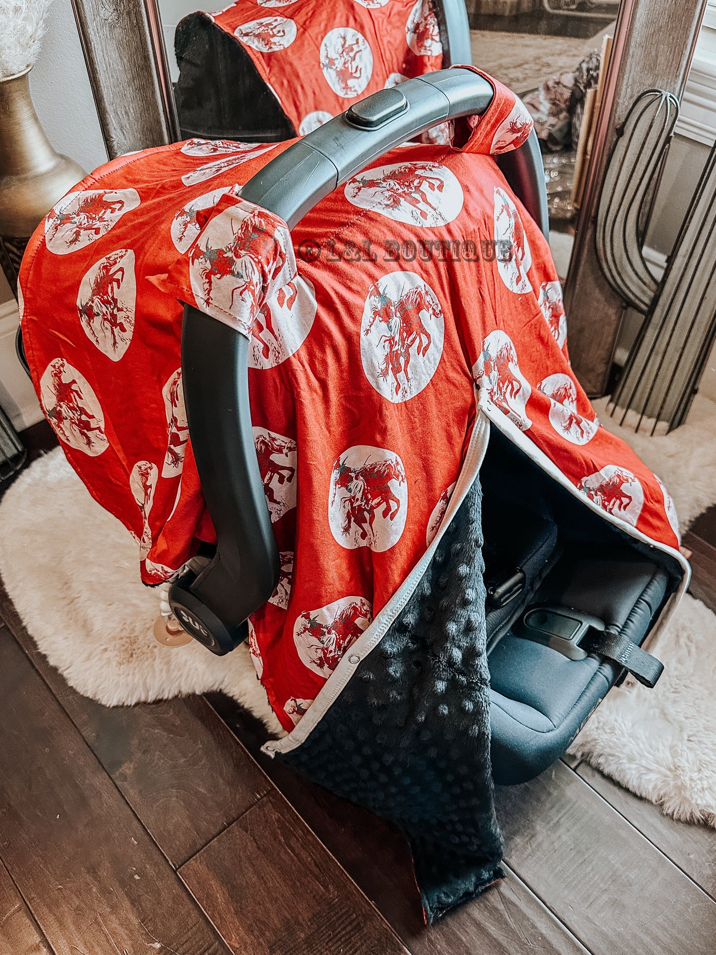 Red Bronco Car Seat Cover