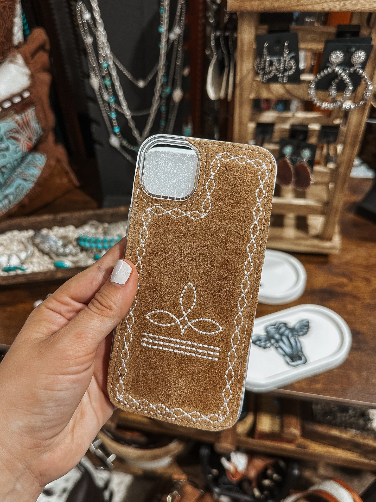 Velvet Boot Stitched Phone Case