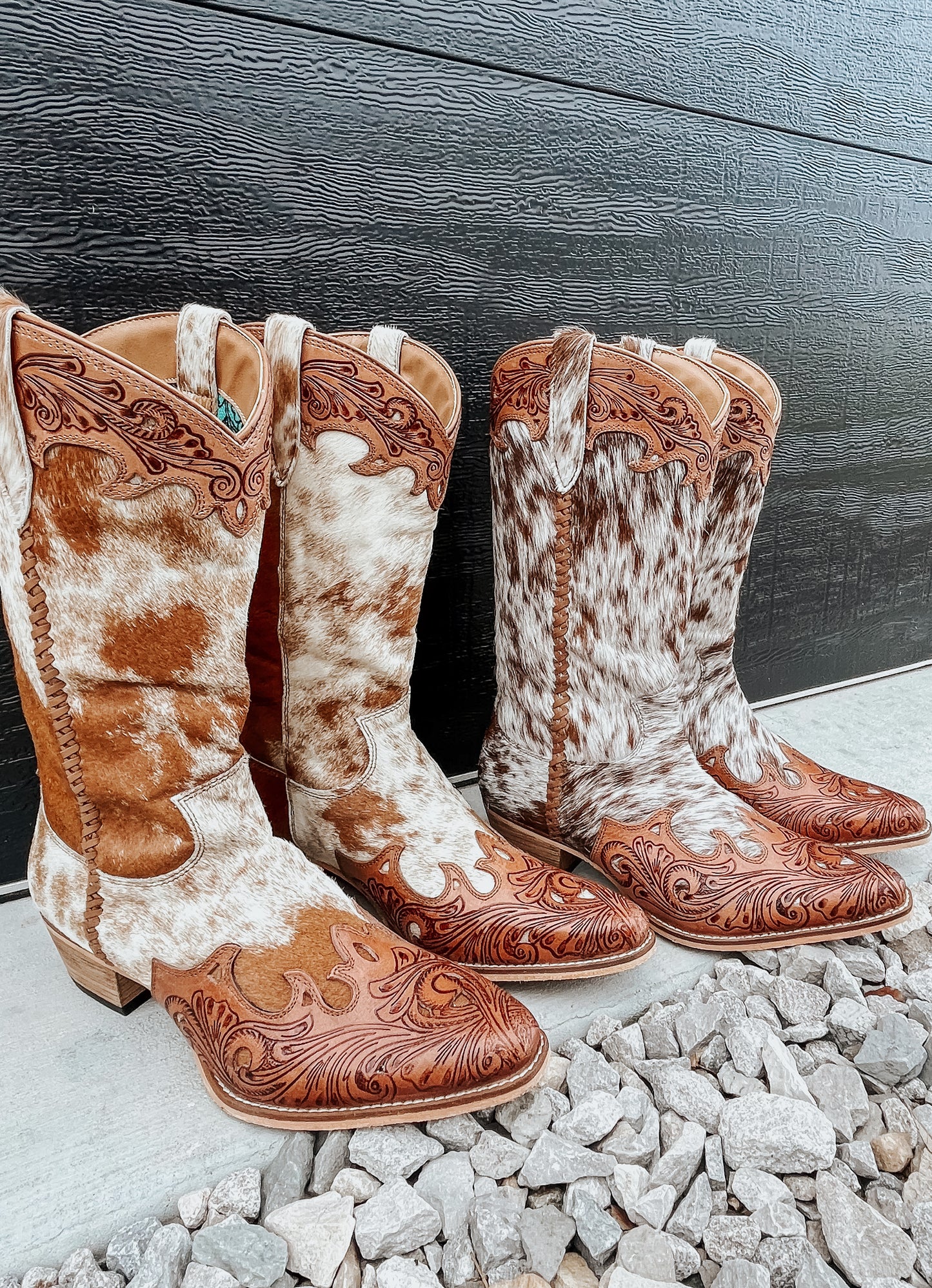 Dust Cowhide Leather Boots