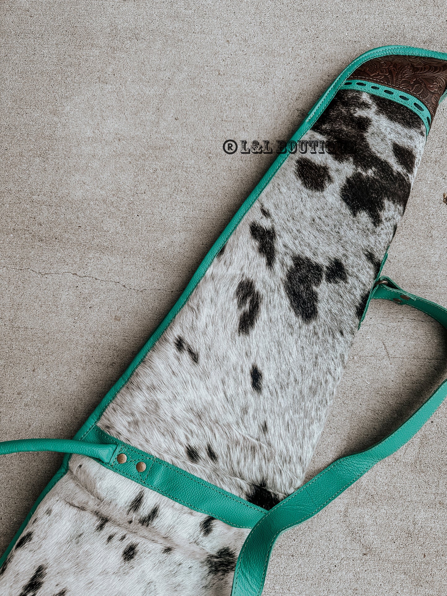 Tilo Turquoise Cowhide Shot Gun Case