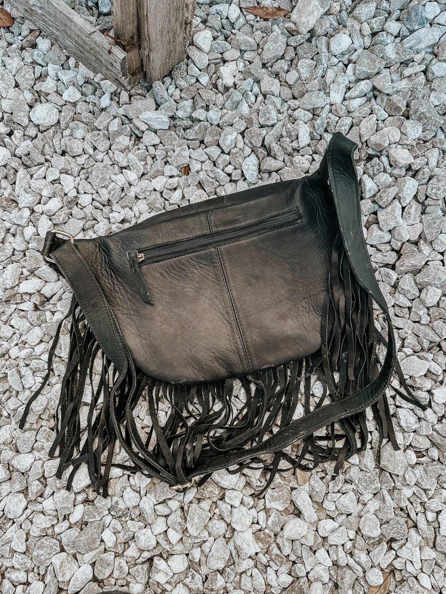 Wild Spirit Cowhide Fanny Pack in Black