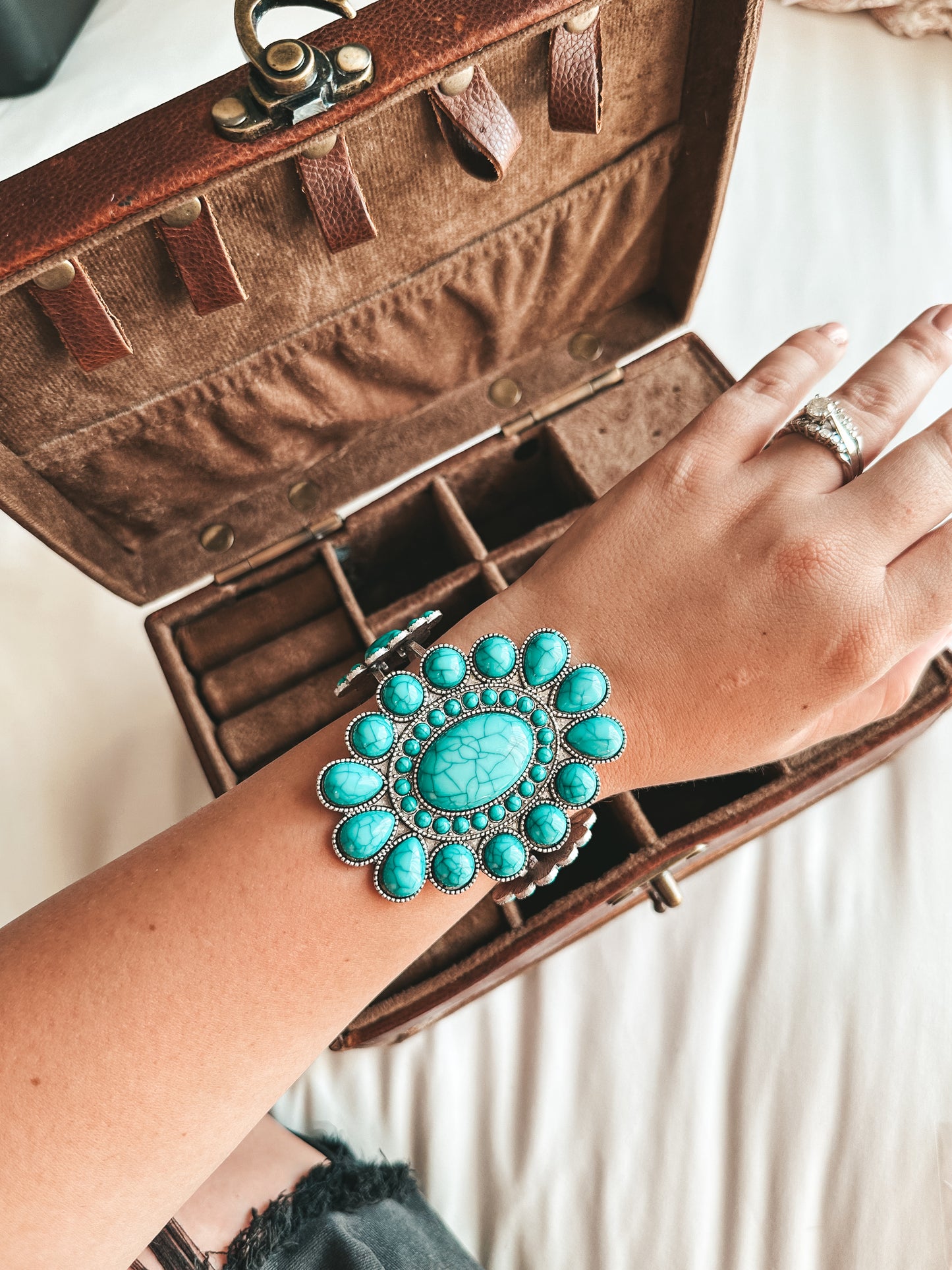 Turquoise Three Clustered Bracelet