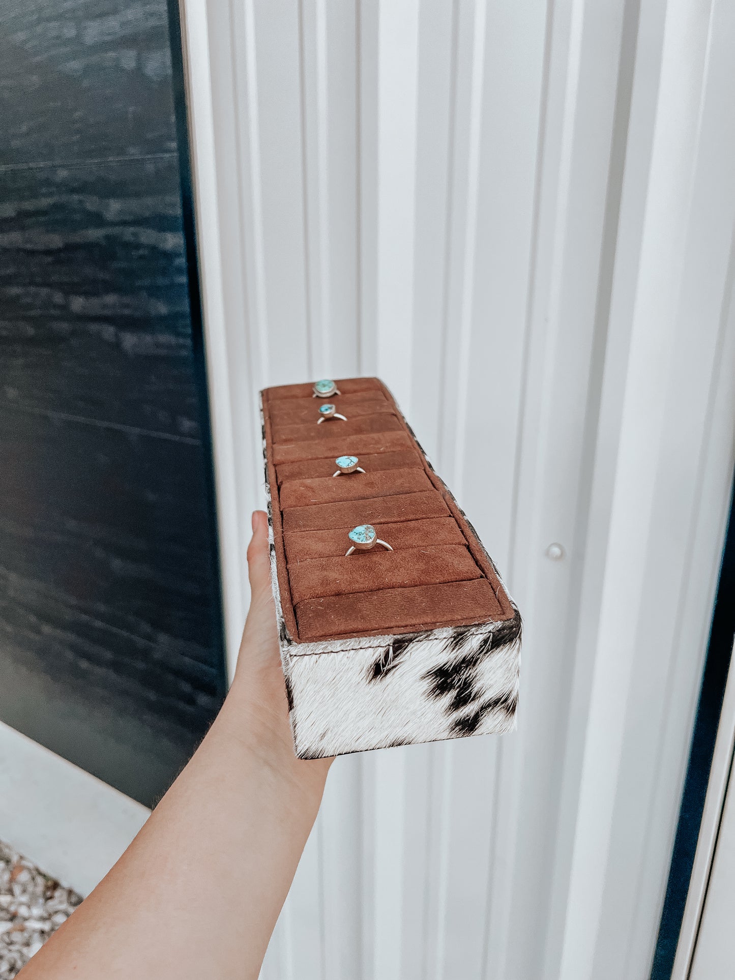 Cowhide Ring Holder
