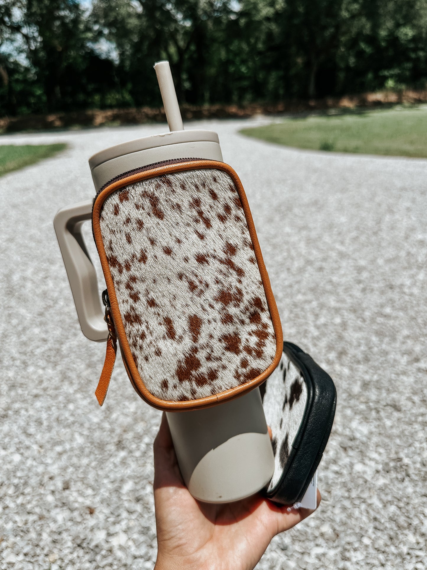 Cowhide Tumbler Pouch