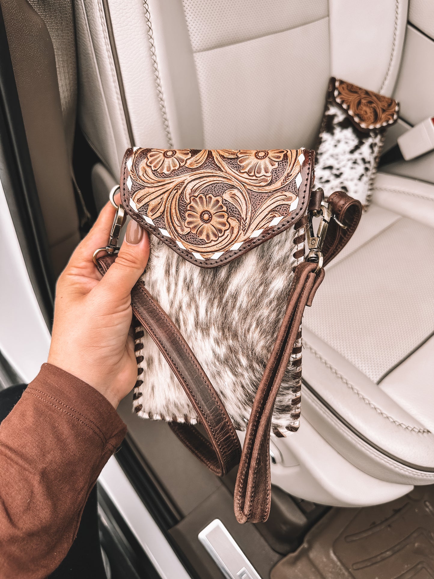 Cowhide & Leather Phone Purse