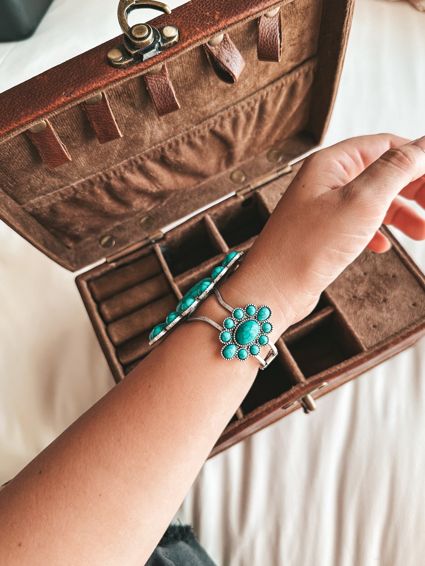 Turquoise Three Clustered Bracelet