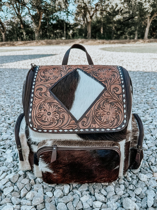 Diamond Cowhide Backpack
