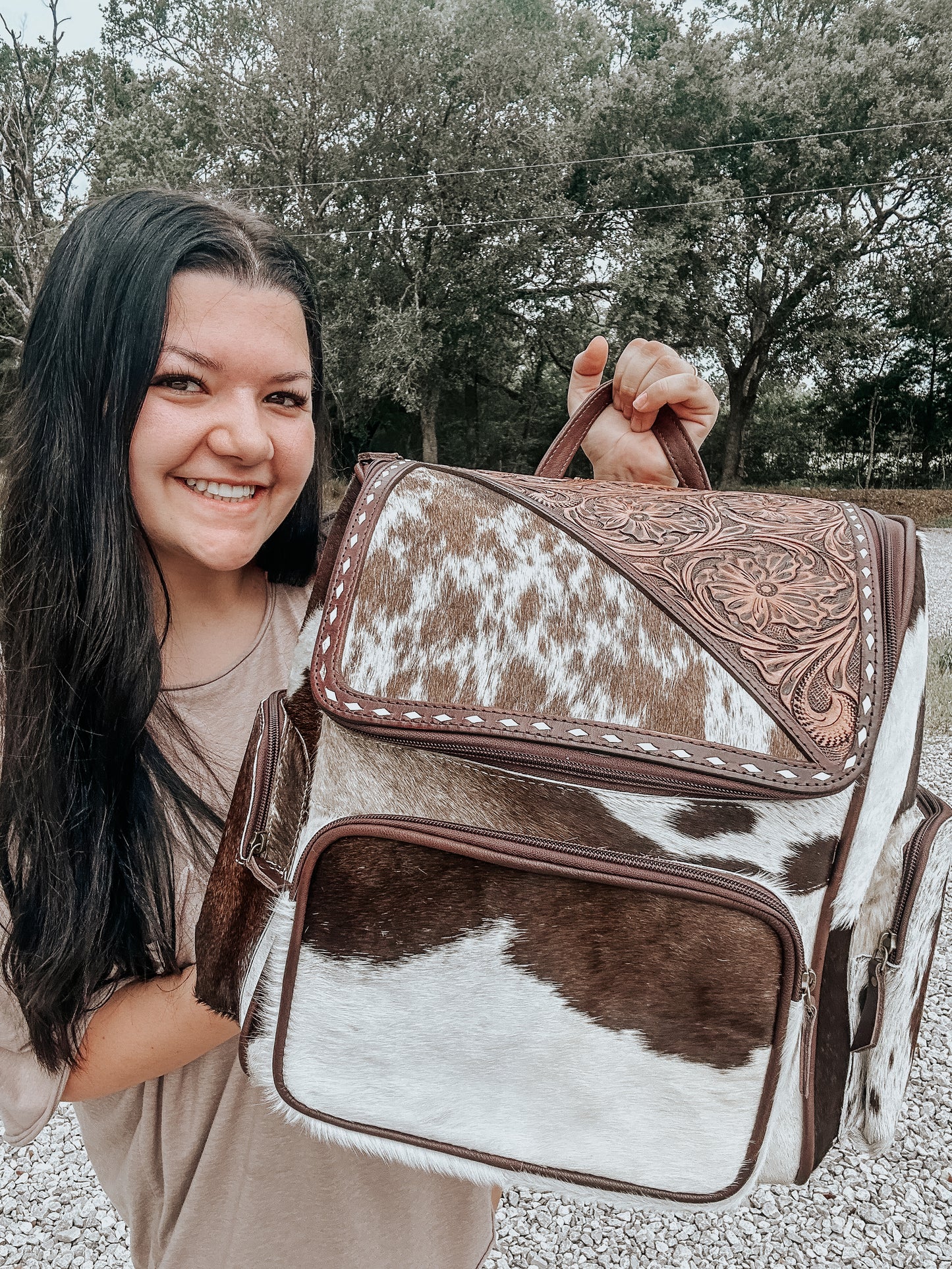 Tulsa Cowhide Leather Backpack
