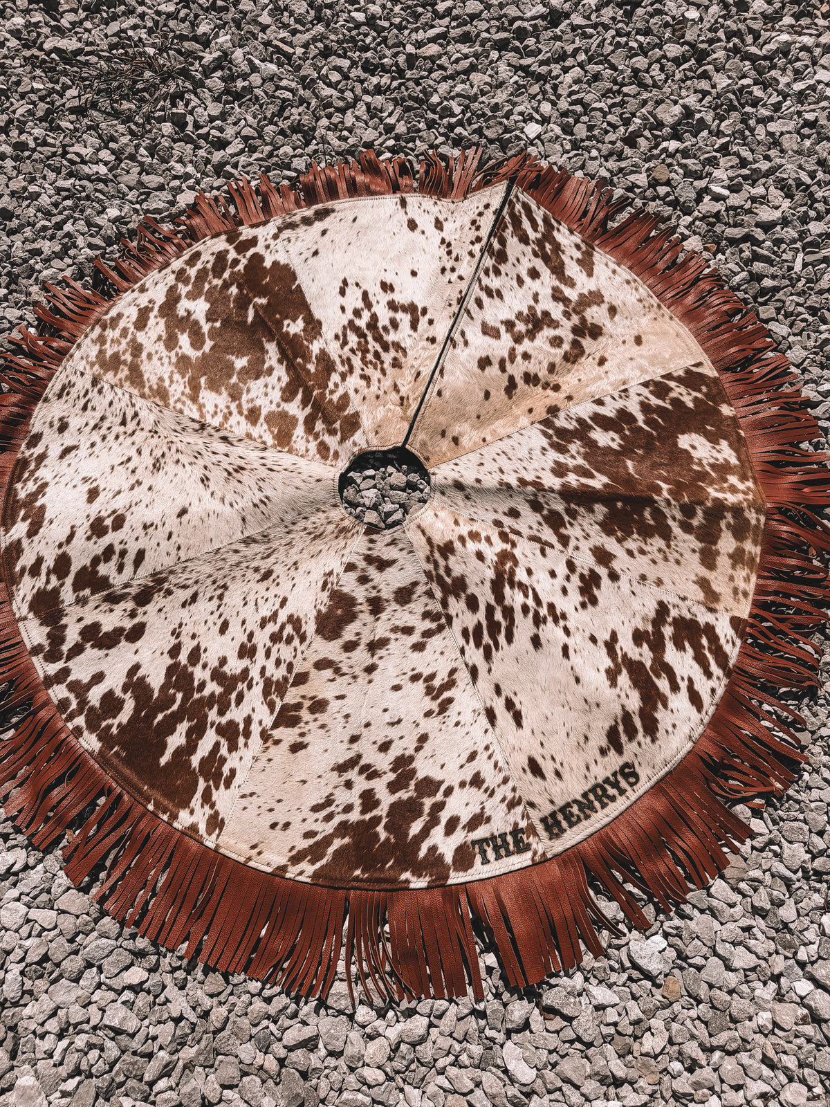 Cowhide Christmas Tree Skirt