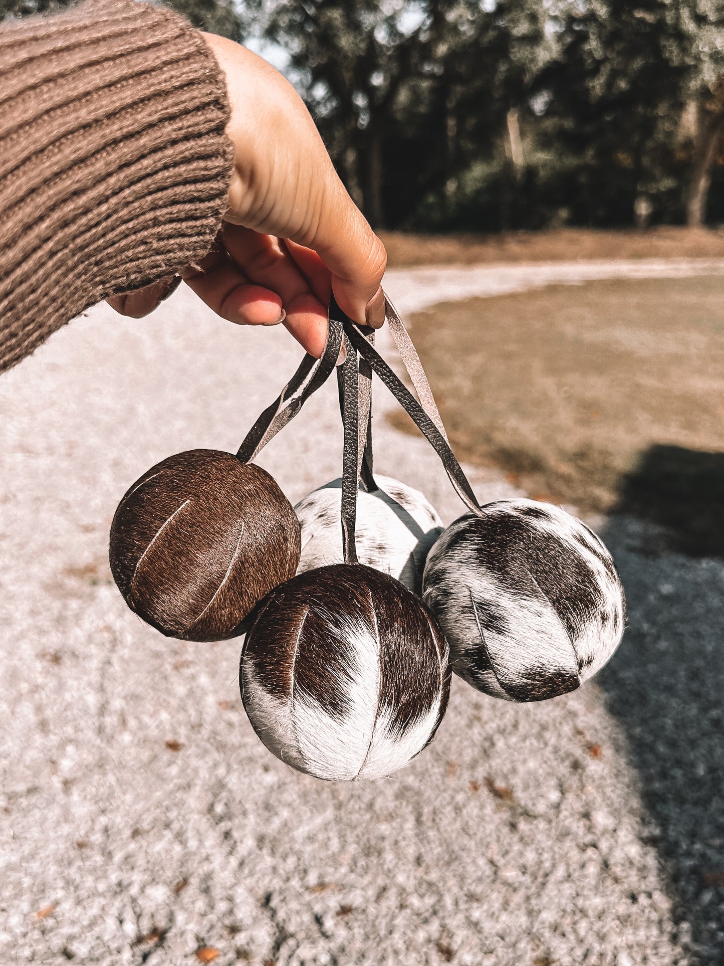 Cowhide Ornament Set of 6