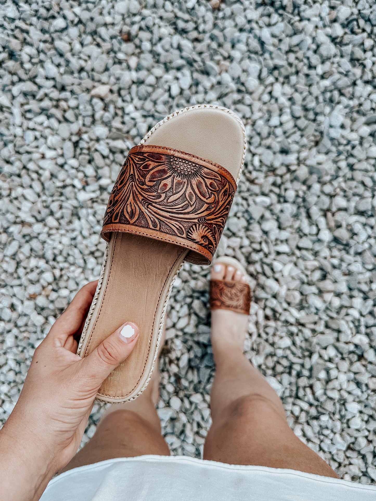 Gloriana Leather Platform Sandals