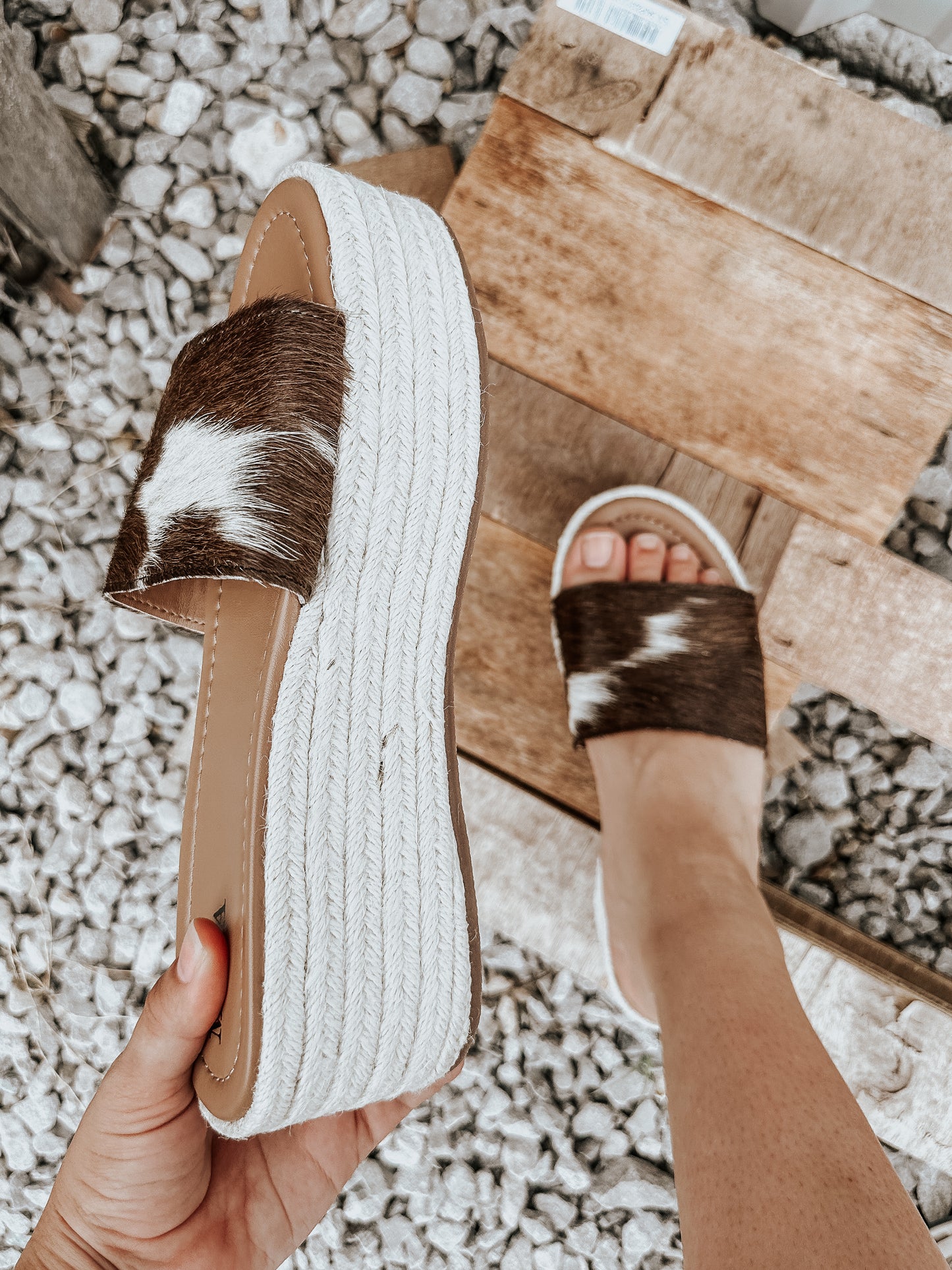 Mesa Cowhide Platform Sandals