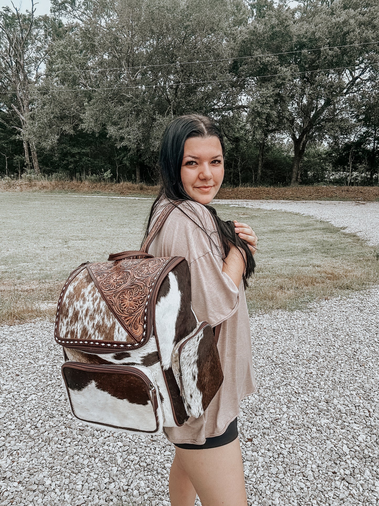 Tulsa Cowhide Leather Backpack