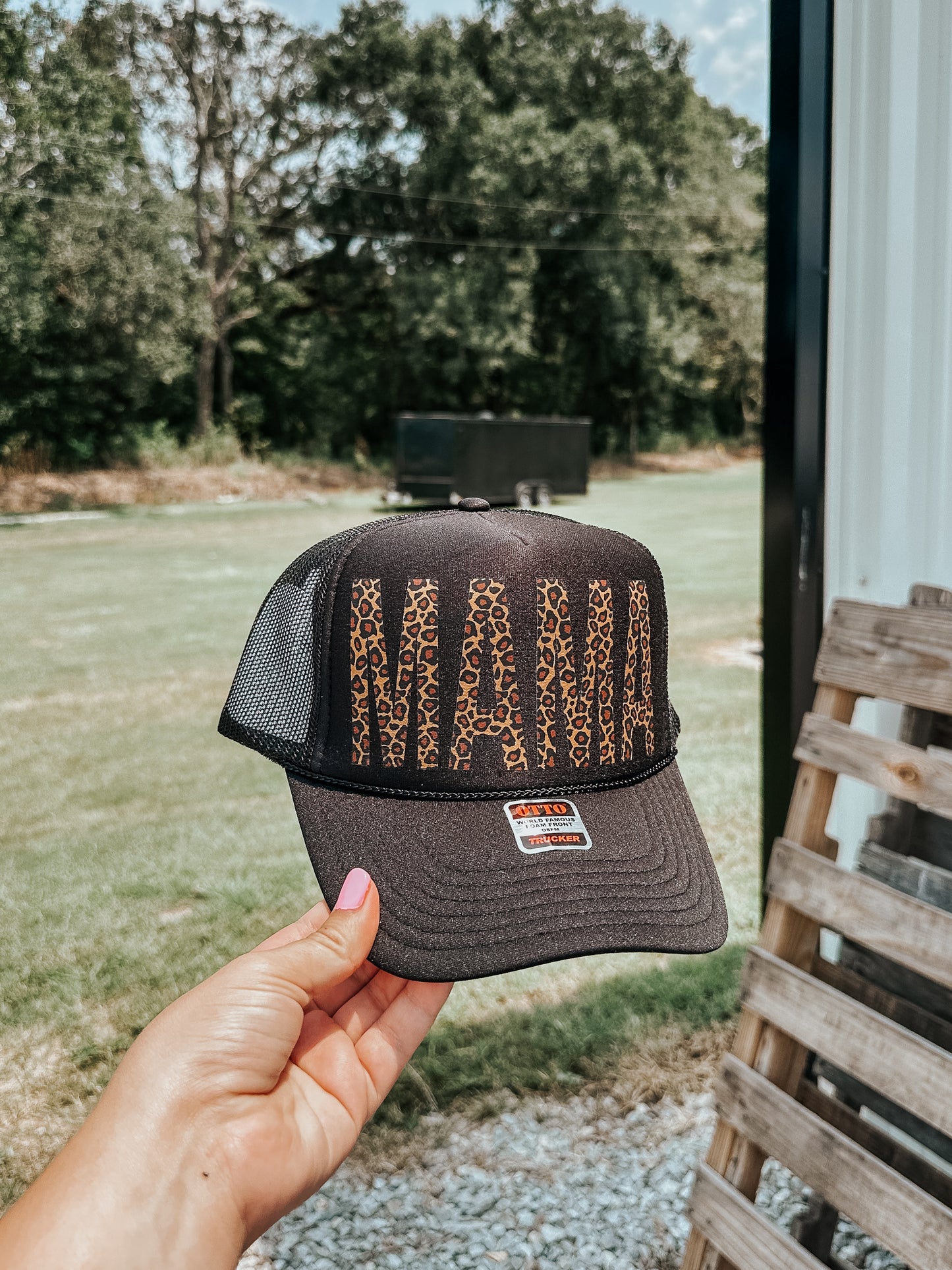 Leopard MAMA Trucker Hat