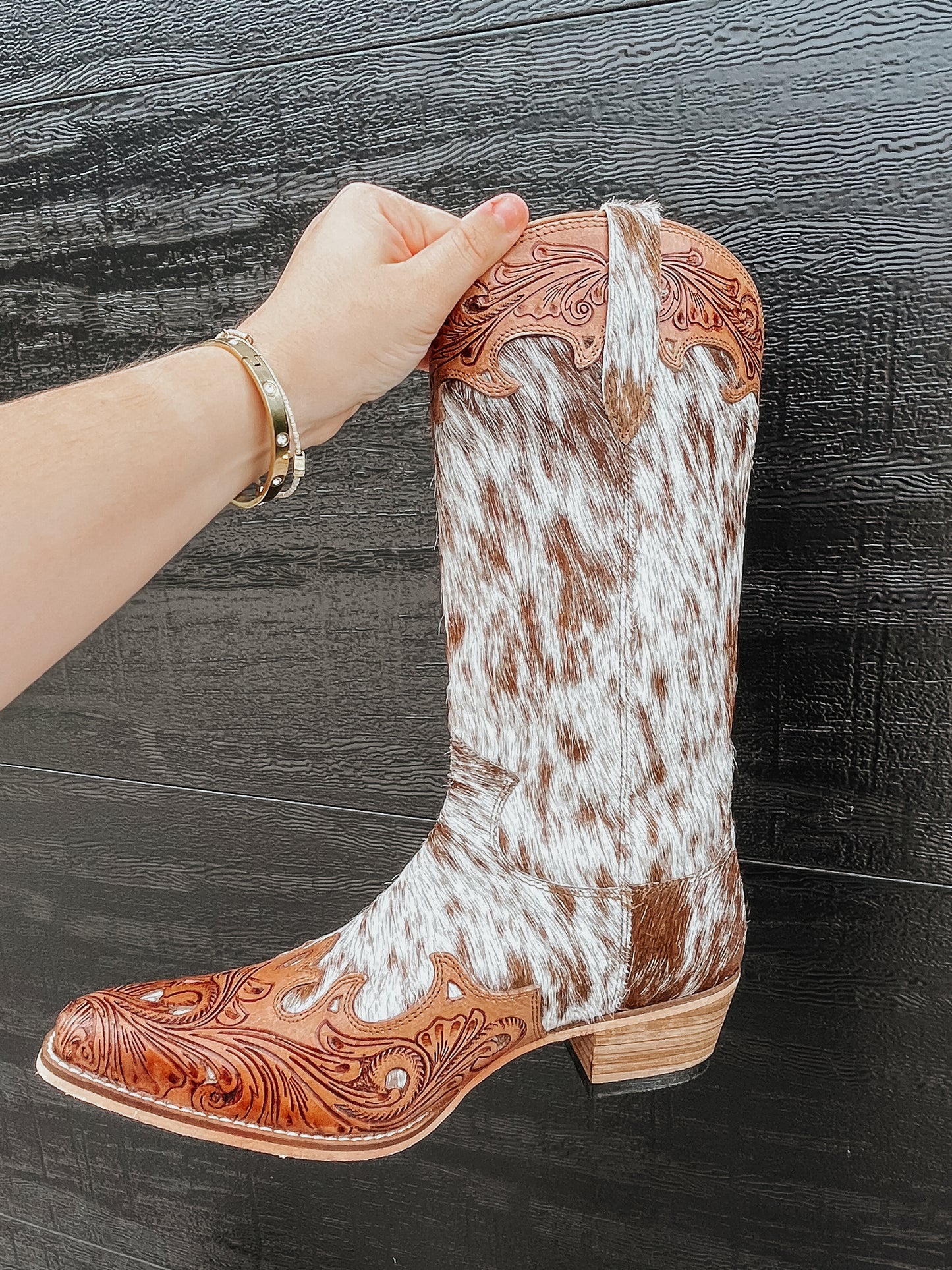 Dust Cowhide Leather Boots