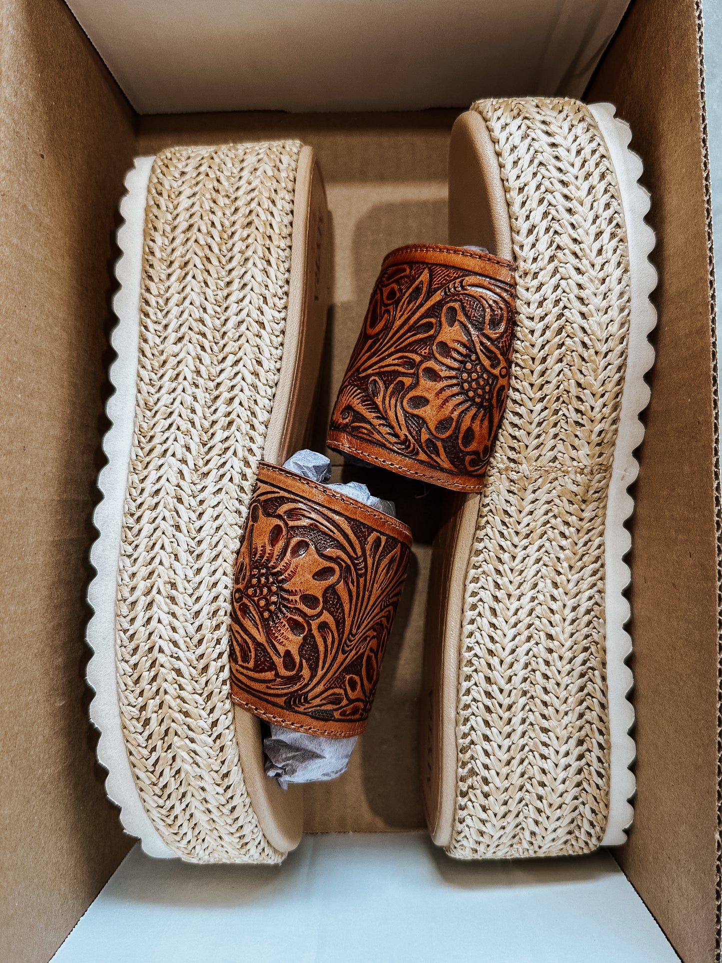Gloriana Leather Platform Sandals