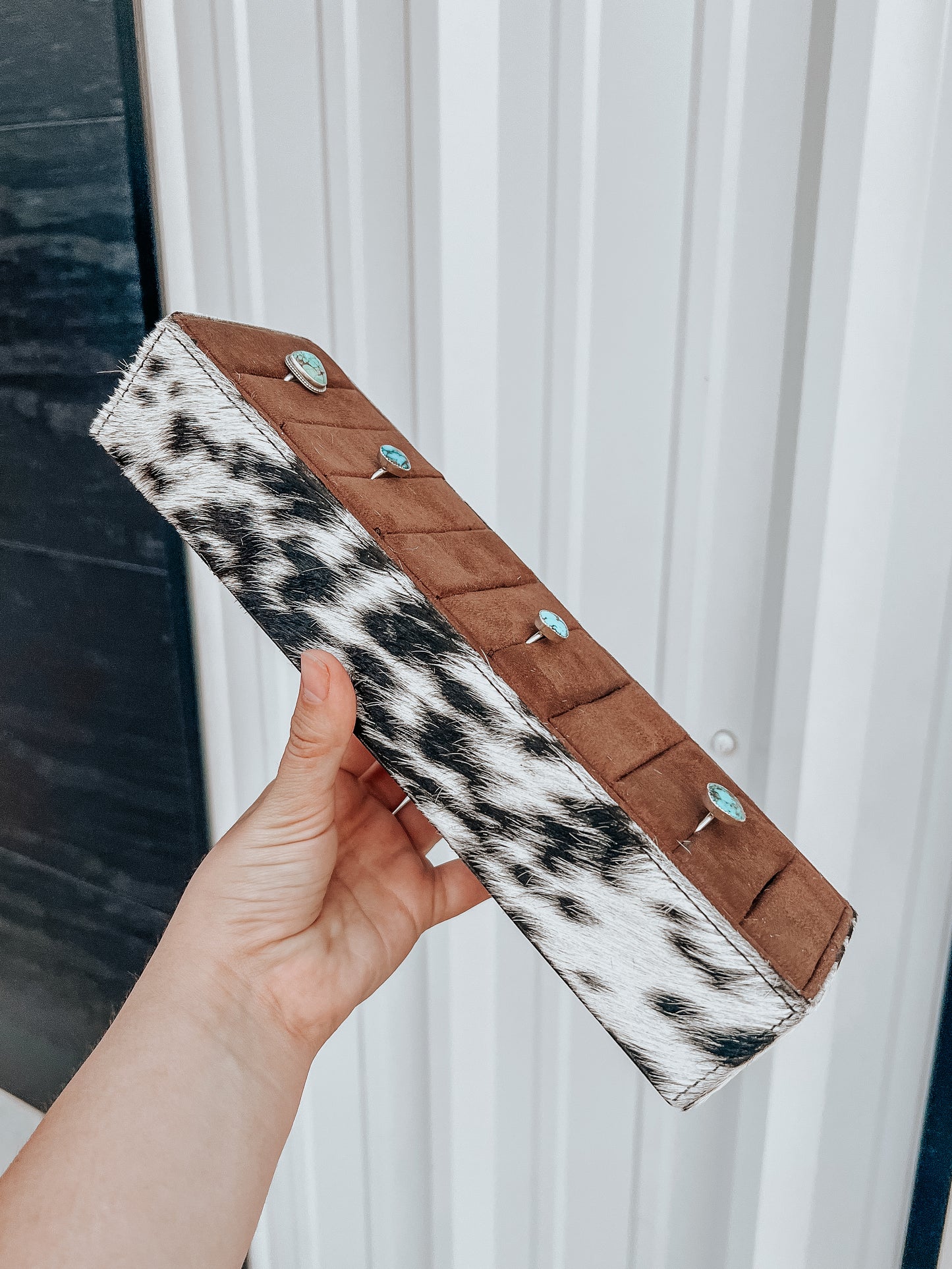 Cowhide Ring Holder