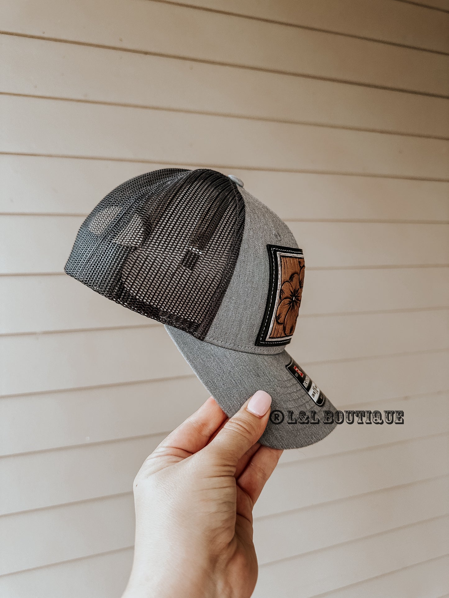 Floral Tooled Leather Richardson Hat