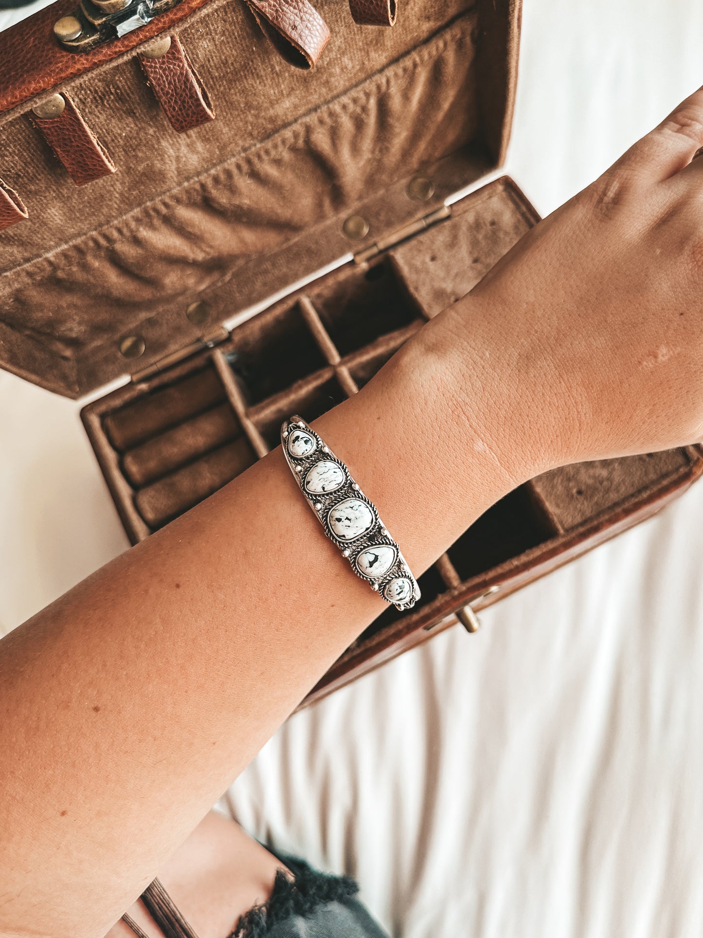 Groupie Cuff Bracelet in White