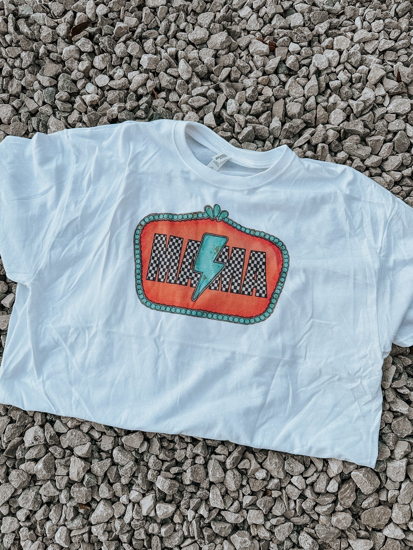 Checkered Mama Bolt Value Tee