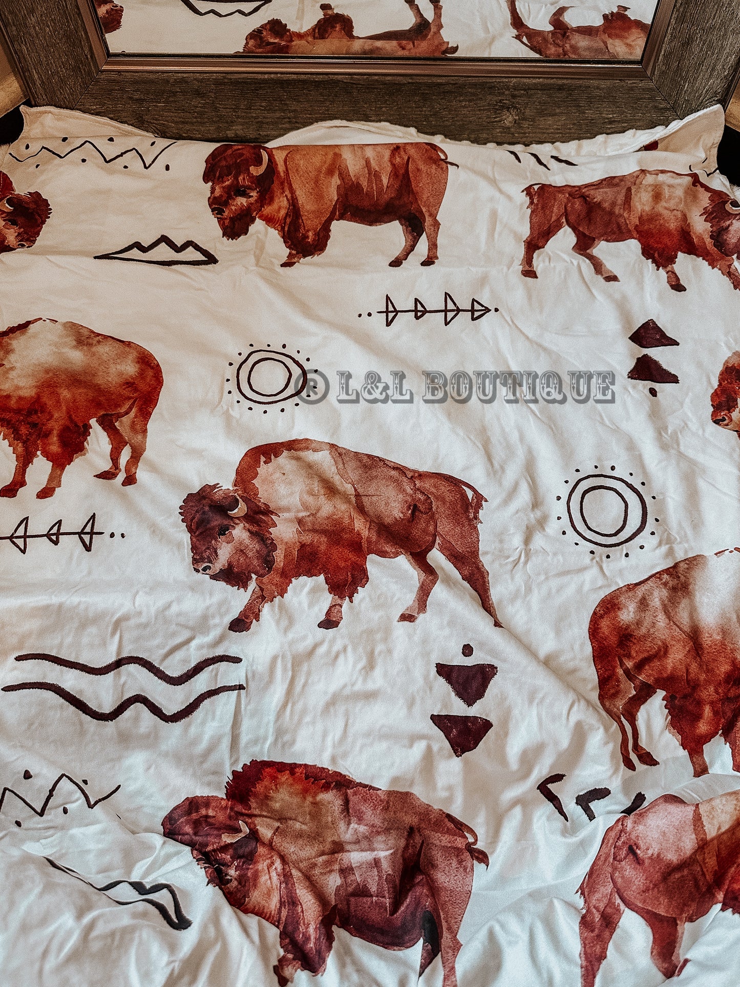 Minky Bison Roam Baby Blanket