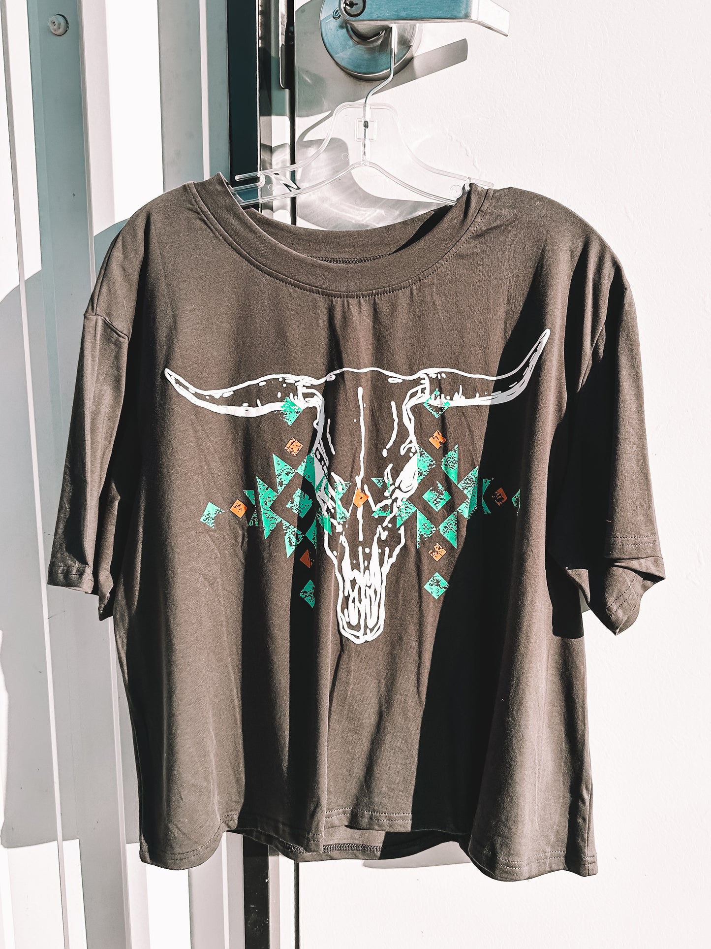 Aztec Bull Oversized Crop Tee